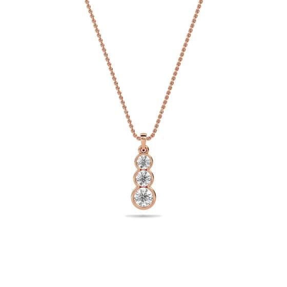 Elegant Round Diamond Trilogy Pendant