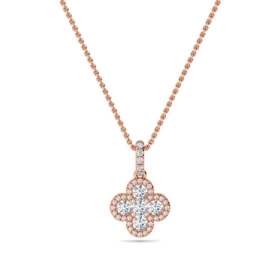 0.30ct Cluster Round Diamond Designer Pendant