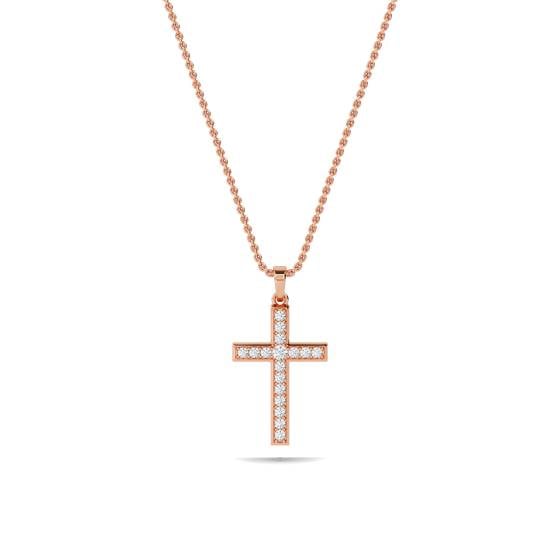 0.50ct Classic Round Diamond Cross Pendant