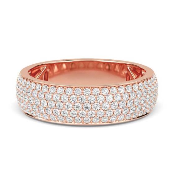 1.00ct Elegant Round Diamond Multi Row Dress Ring