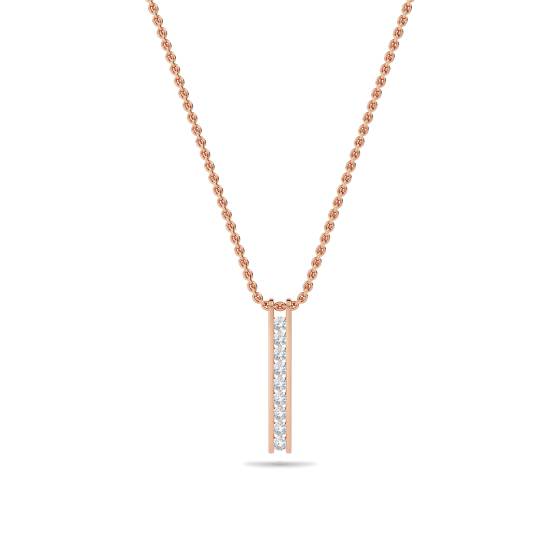 Round Diamond Drop Pendant