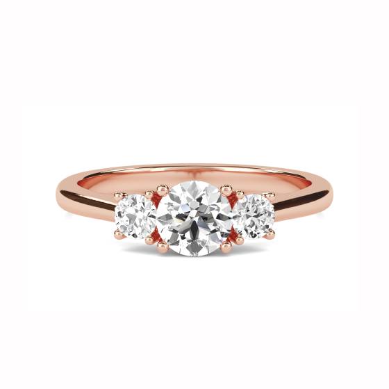 SDMT03379 Lavish Round Diamond Trilogy Ring