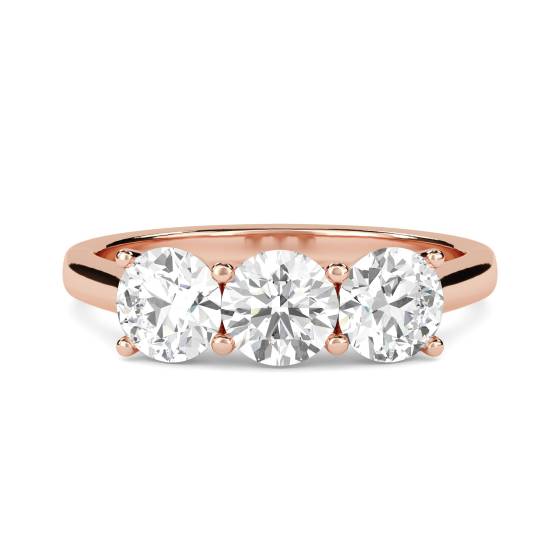 SDMT03433 Modern Round Diamond Trilogy Ring