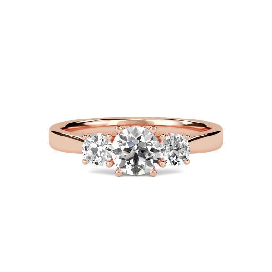 Crossover Round Diamond Trilogy Ring