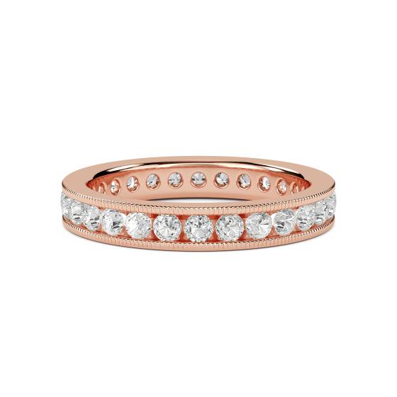 1.00ct Milgrain Elegant Round Diamond Full Eternity Ring