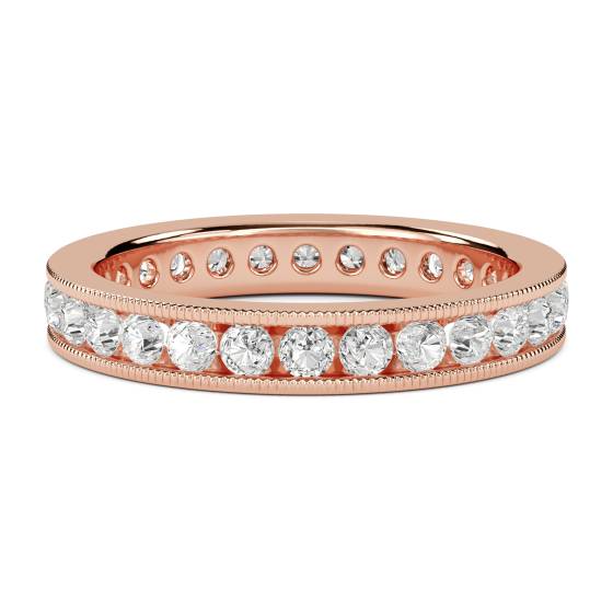 1.00ct Milgrain Elegant Round Diamond Full Eternity Ring