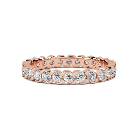 1.00ct Round Diamond Bezel Set Full Eternity Ring