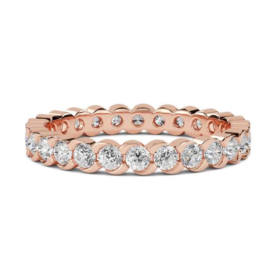 1.00ct Round Diamond Bezel Set Full Eternity Ring