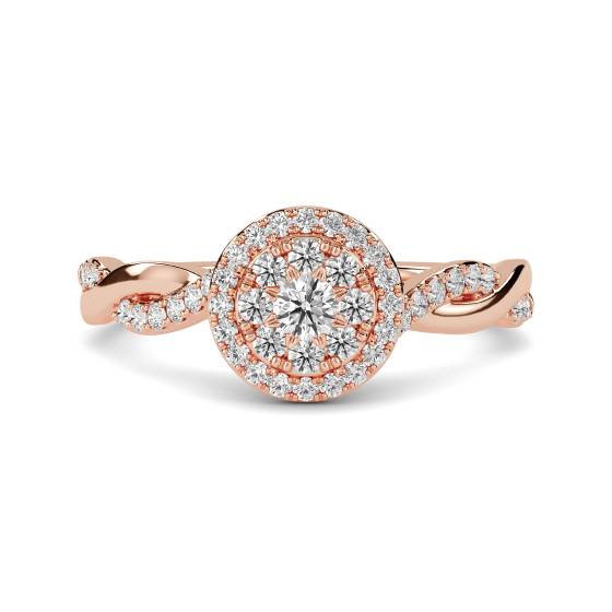 Round Diamond Cluster Ring