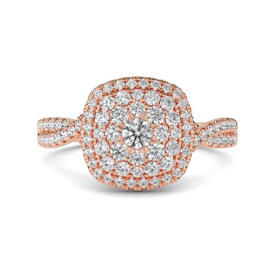 Round Diamond Cluster Ring