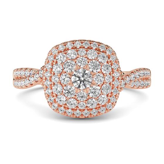 Round Diamond Cluster Ring