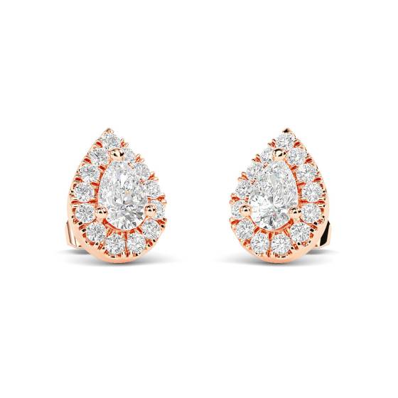 Pear Diamond Cluster Earrings