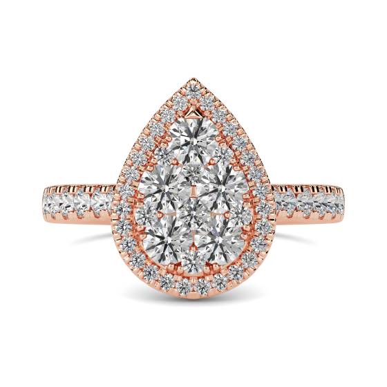 Round Diamond Cluster Ring