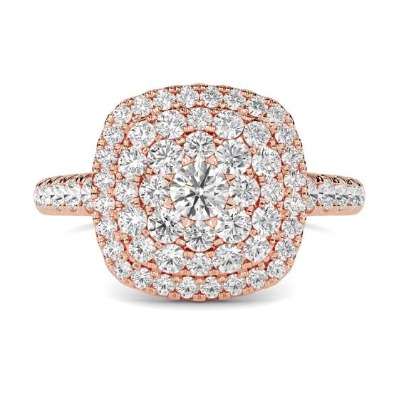 Round Diamond Cluster Ring