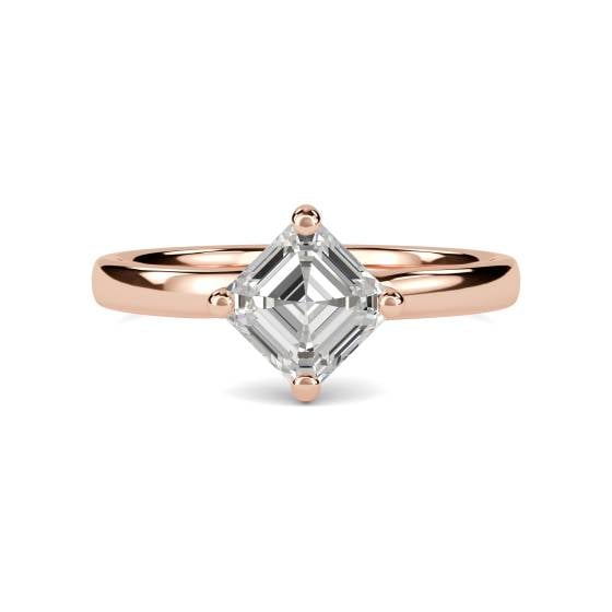 Asscher Diamond Engagement Ring