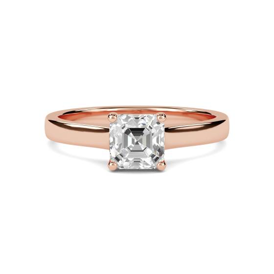 Asscher Diamond Engagement Ring