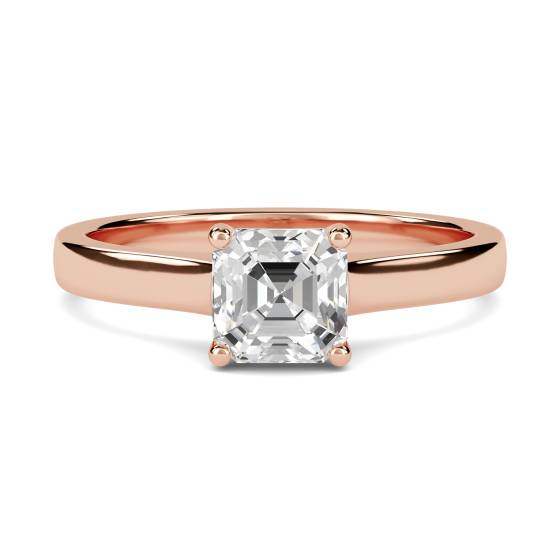 Asscher Diamond Engagement Ring