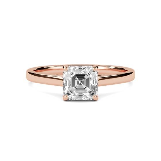 Asscher Diamond Engagement Ring