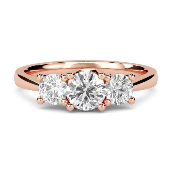 Lavish Round Diamond Trilogy Ring