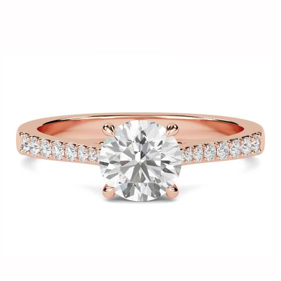 Shoulder Set Diamond Engagement Ring