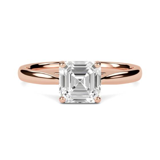 Asscher Diamond Engagement Ring