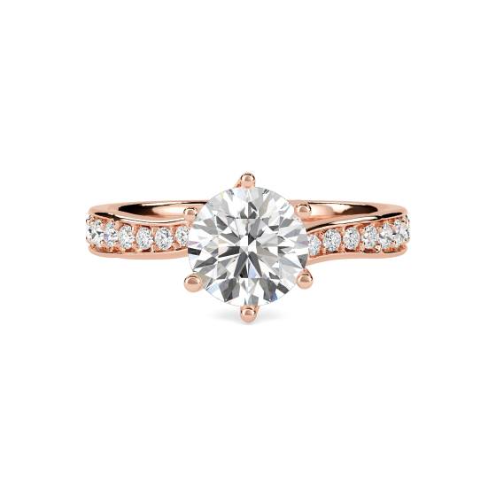 Shoulder Set Diamond Engagement Ring