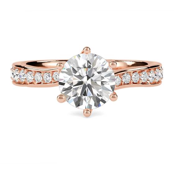 Shoulder Set Diamond Engagement Ring