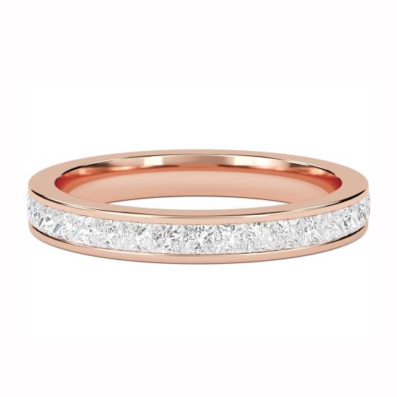 1.00ct Princess Diamond Cut Wedding Ring