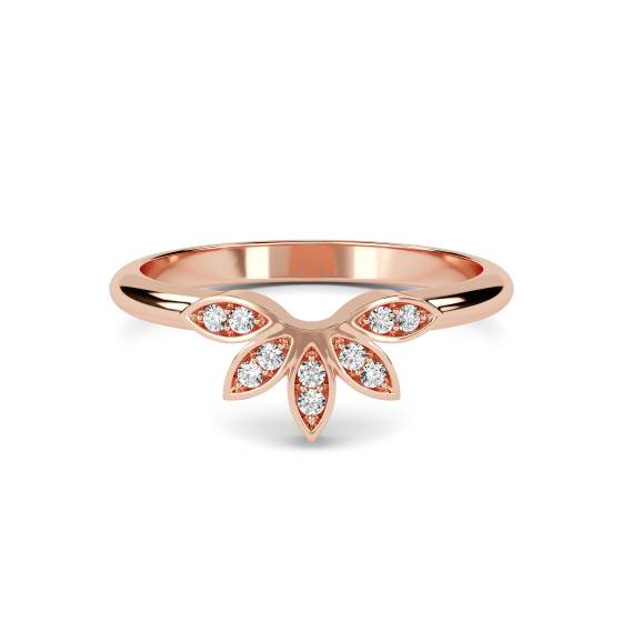 0.10ct Round Diamond Shaped Wedding Ring