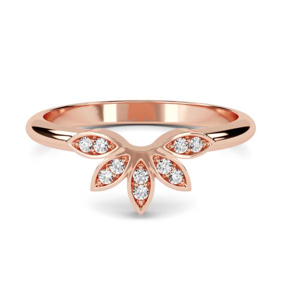0.10ct Round Diamond Shaped Wedding Ring