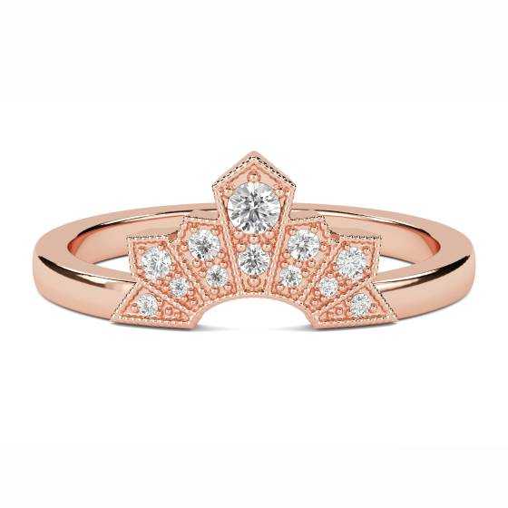 0.10ct Round Diamond Shaped Wedding Ring