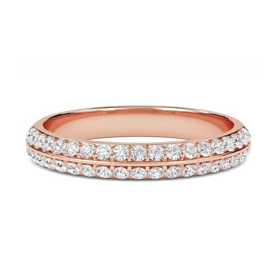 3mm Diamond Set Knife Edge Band