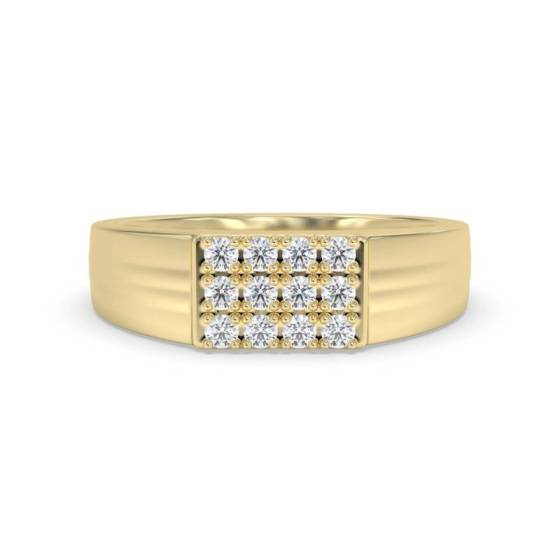 5mm Mens Round Diamond Ring