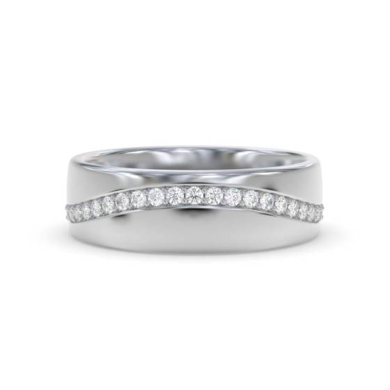 6mm Full Set Round Diamond Wedding Ring