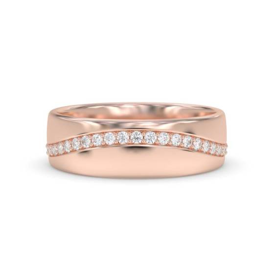 6mm Full Set Round Diamond Wedding Ring