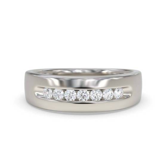6mm Mens Round Diamond Ring