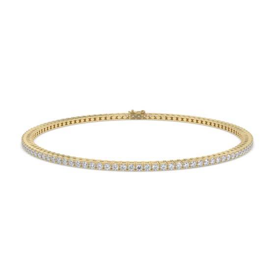 9.00ct VVS/D-E Lab Grown Round Cut Diamond Tennis Bracelet