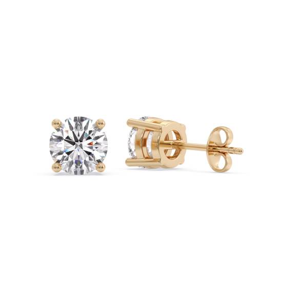 0.60ct SI/E Natural Round Cut Diamond Stud Earrings