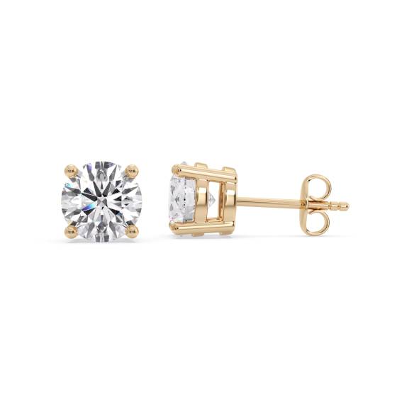1.44ct SI/F Natural Round Cut Diamond Stud Earrings