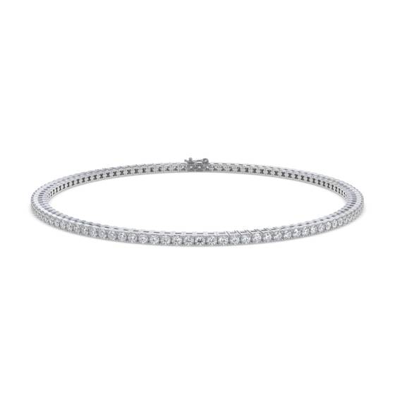 5.00ct VVS/D-E Lab Grown Round Cut Diamond Tennis Bracelet