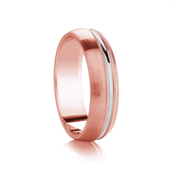 4mm Two Tone Wedding Ring