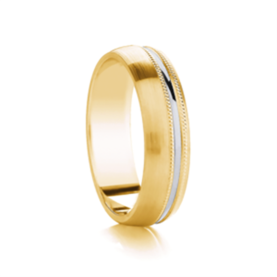 4mm Two Tone Wedding Ring