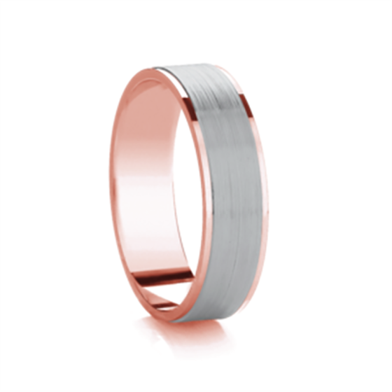 5mm Two Tone Wedding Ring