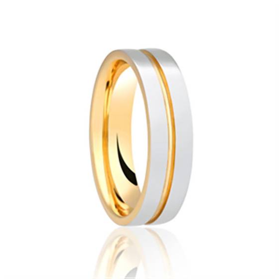 5mm Two Tone Wedding Ring