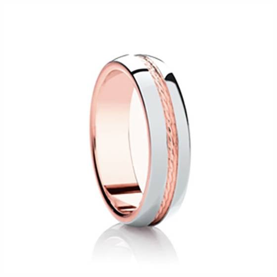 5mm Two Tone Wedding Ring