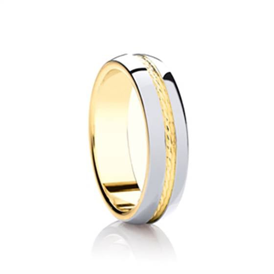 5mm Two Tone Wedding Ring