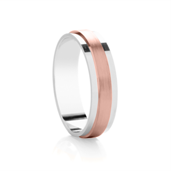 5mm Two Tone Wedding Ring
