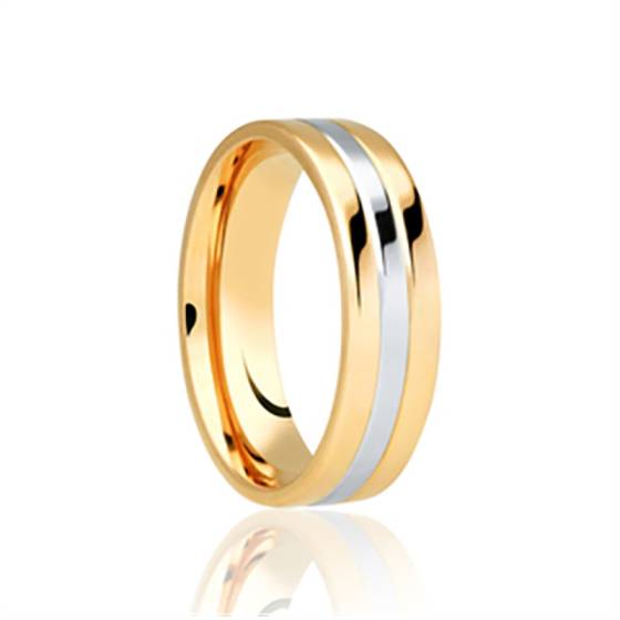 5mm Two Tone Wedding Ring