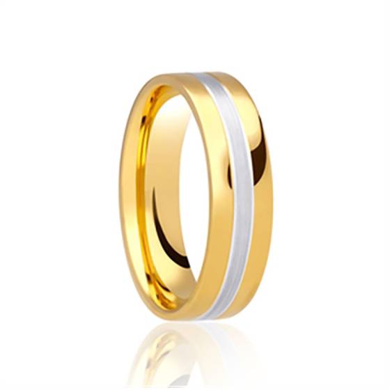 5mm Two Tone Wedding Ring