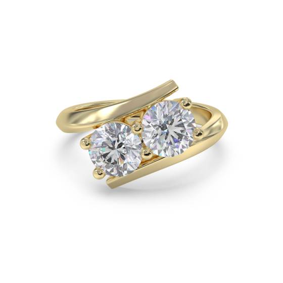 2 Stone Round Diamond Ring